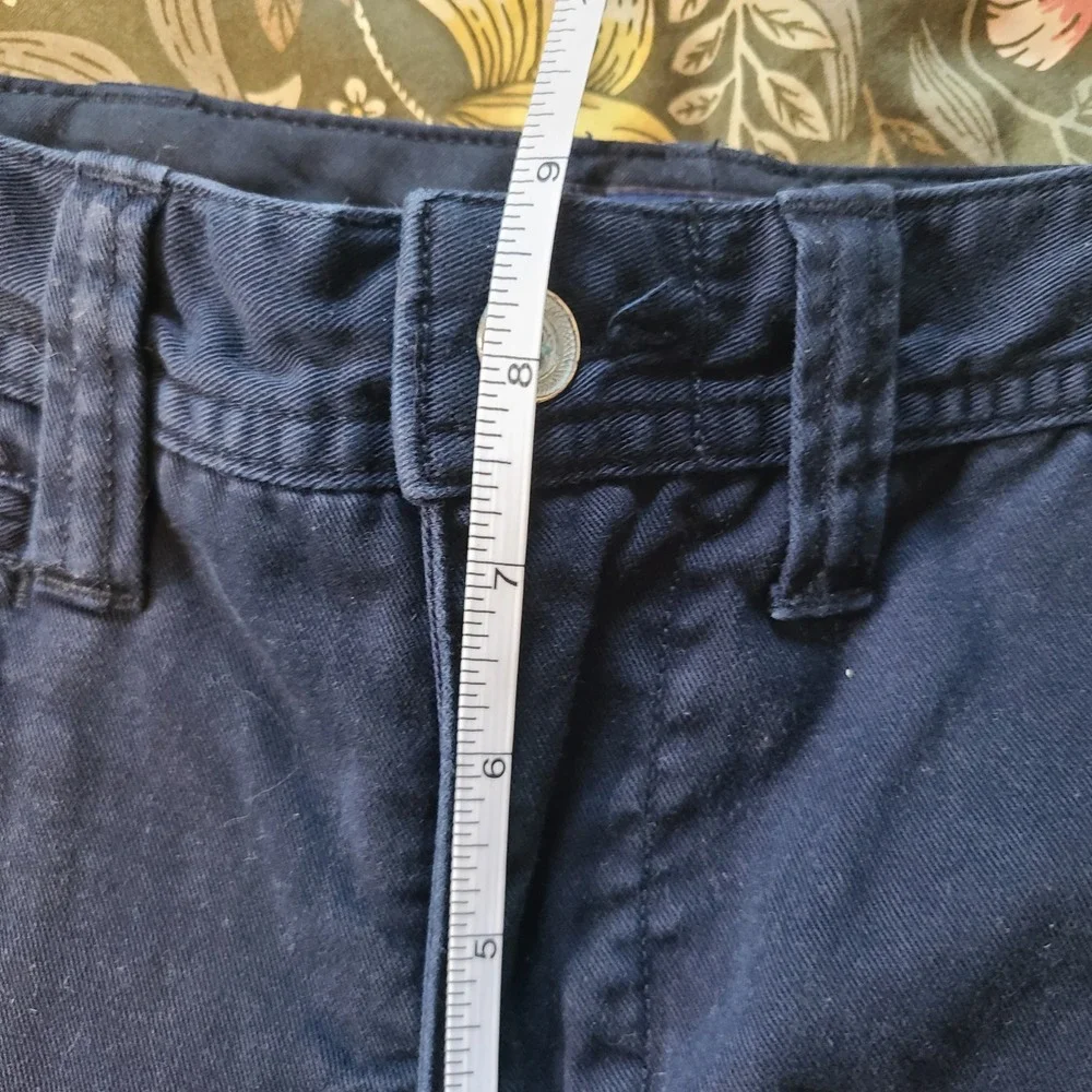 Polo Ralph Lauren Chino Shorts Womens 0 Navy Blue Preppy Cotton Twill Pony